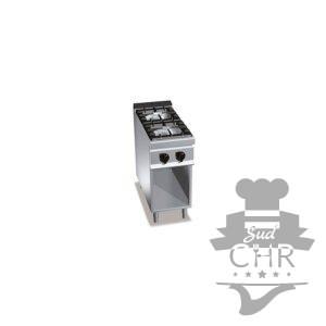Cuisinière gaz 2 brûleurs (16kW) sur pieds