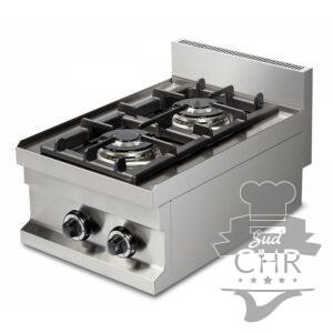 Cuisinière gaz 2 brûleurs (7.2kW) à poser