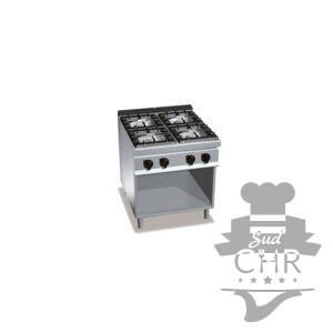 Cuisinière gaz 4 brûleurs (32kW) sur pieds
