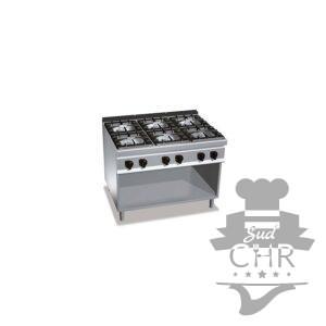 Cuisinière gaz 6 brûleurs (48kW) sur pieds