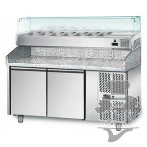 Meuble pizza + présentoir vitrée 1/3 / 2 portes