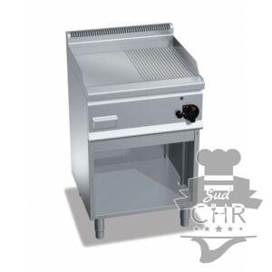 Plaque de cuisson gaz lisse et rainurée 596 x 430 mm sur pieds