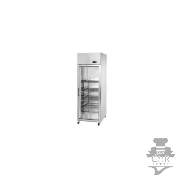 Réfrigérateur inox 700 L / 1 porte vitrée