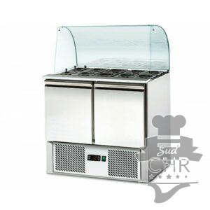 Saladette compacte vitrée / 2 portes