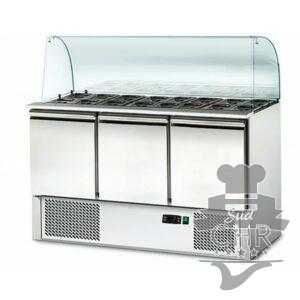 Saladette compacte vitrée / 3 portes