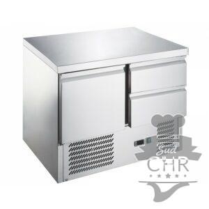 Table compacte réfrigérée / 1 porte + 2 tiroirs