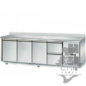 Table réfrigérée 700 / 3 portes + 2 tiroirs adossés