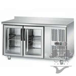 Table réfrigérée 700 vitrée / 2 portes adossées