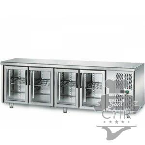 Table réfrigérée 700 vitrée / 4 portes
