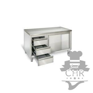 Armoire profondeur 700 1600 mm / 3 tiroirs Gauche