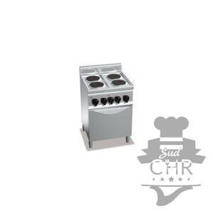 Cuisinière électrique 4 plaques rondes (8kW) sur four électrique (3kW)