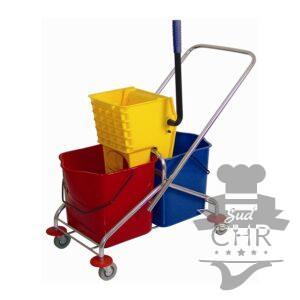 Double seau-essoreur 46L