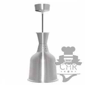 Lampe chauffante aluminium métal brossé