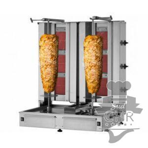 Machine à kebab 3 + 3 brûleurs