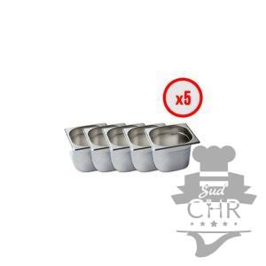 Pack X5 Bac Gastro GN 1/6 (prof. 150mm)