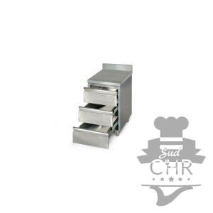 Placard 3 tiroirs adossée / P.600 mm