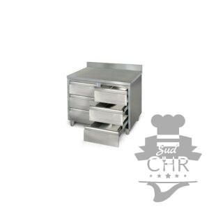 Placard 6 tiroirs adossée / P.600 mm