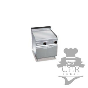 Plaque de cuisson électrique chromée 796 x 667 mm sur pieds