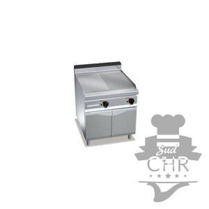 Plaque de cuisson électrique lisse et rainurée 796 x 667 mm sur pieds