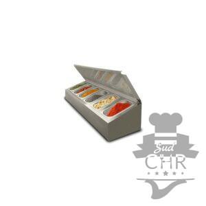 Présentoir à épices 6x 1/4GN couvercle