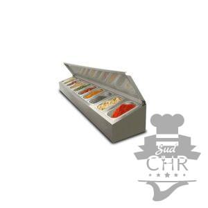 Présentoir à épices 8x 1/4GN couvercle