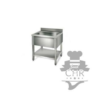 Table de rinçage 600 mm 1 évier prof.700