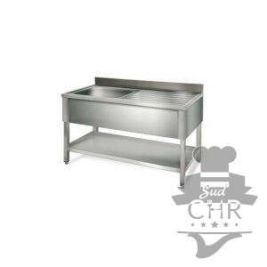 Table de rinçage égouttoir D / 1600 mm 1 évier prof.700