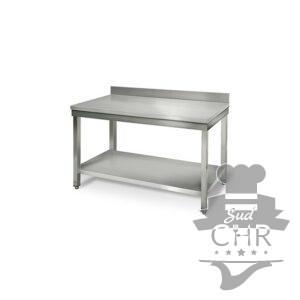 Table inox 1000 mm adossée