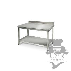 Table inox 1200 mm profondeur 700 adossée