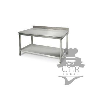 Table inox 1500 mm profondeur 700 adossée