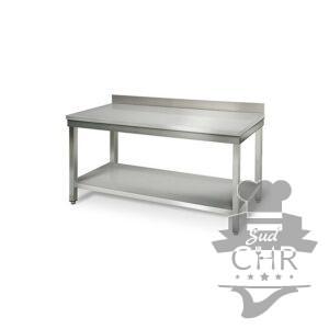 Table inox 1600 mm adossée
