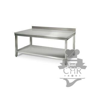 table inox 2000 mm profondeur 700 adossée