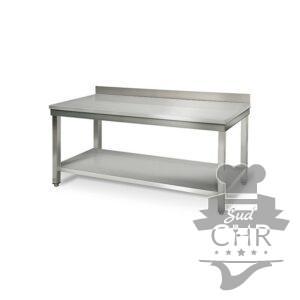 Table inox 2000 mm adossée