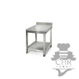 Table inox 600 mm profondeur 700 adossée
