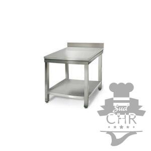 Table inox 700 mm profondeur 700 adossée