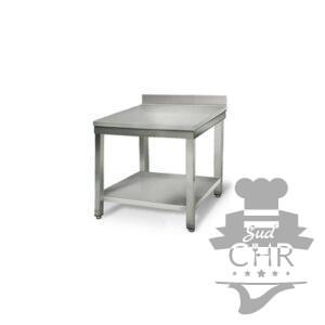 Table inox 700 mm adossée
