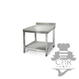 Table inox 800 mm profondeur 700 adossée