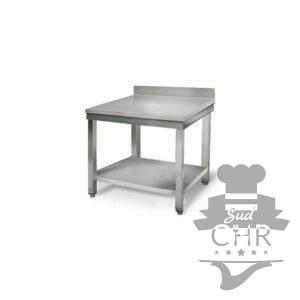 Table inox 800 mm adossée