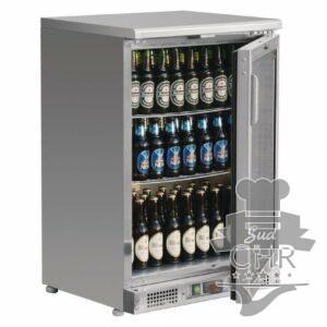 Arrière bar inox / 1 porte pivotante vitrée