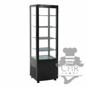 Vitrine réfrigérée haute porte incurvée 235L - Noir