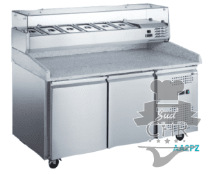 Meuble à pizza 2 portes sur roulettes