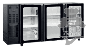 Arrière bar 3 portes vitrées 466 litres
